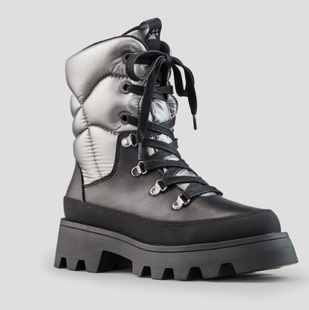 Cougar Black and Silver Winter Boots